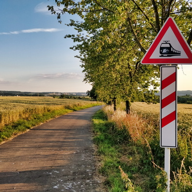 Electric train sign