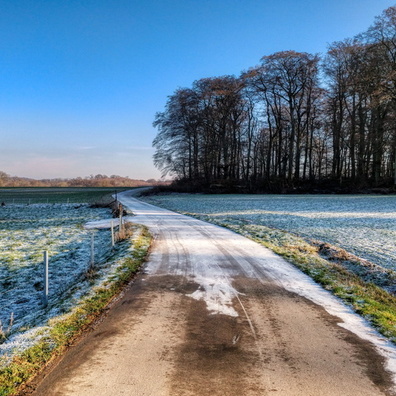 Frosty cycleway near Dippach