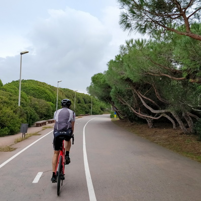 Bike ride near the coast of Gavà