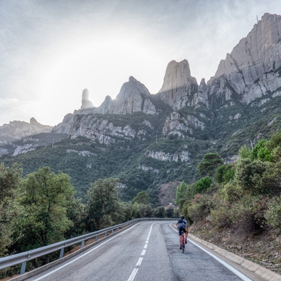 Cycling up to Montserrat