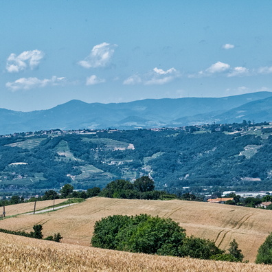 Hills and mountains, Ardéchoise 2018 in Albon