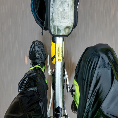 Cycling in the rain