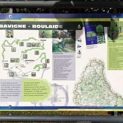 Mountain bike tour 12 map and information board