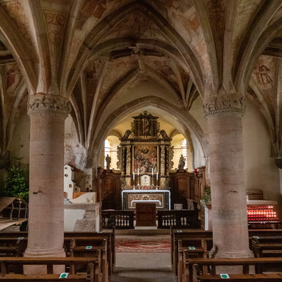 Inside Rindschleiden church