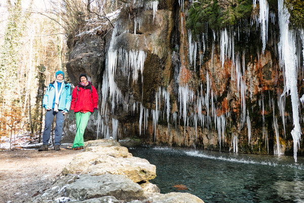 Freezing Kalktuffquellen