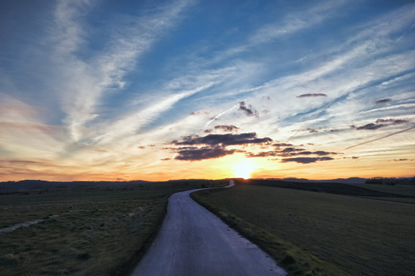 Sunset near Niederanven