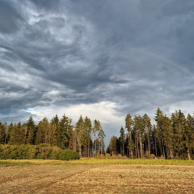 Near a thunderstorm