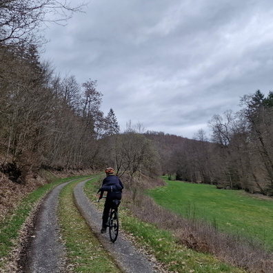 Riding up the stream