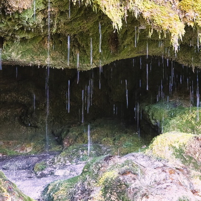 Tränenlay cave waterfall