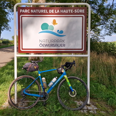 Upper-Sûre natural park sign near Surré