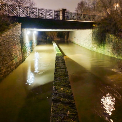 Flooded underpass