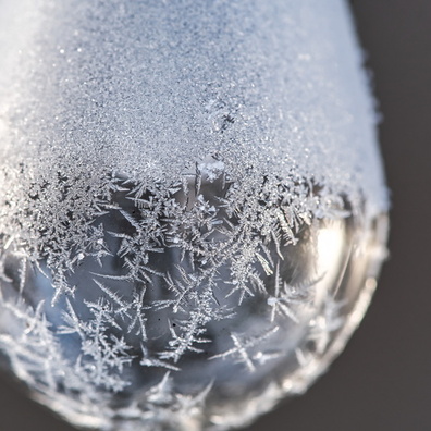 Frosty light bulb