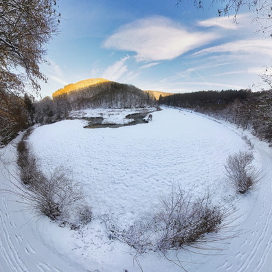 Waarkdall panorama in the snow