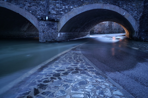 Flooded way in Kautenbach