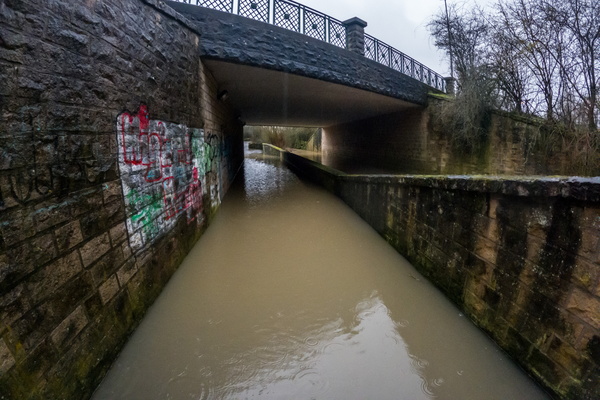 Flooded underpass in Bertrange