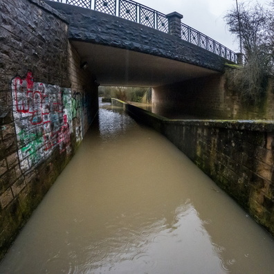 Flooded underpass in Bertrange