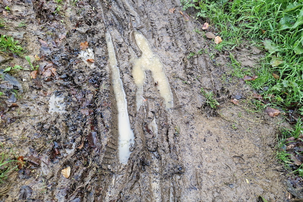 Wet and slippery surface