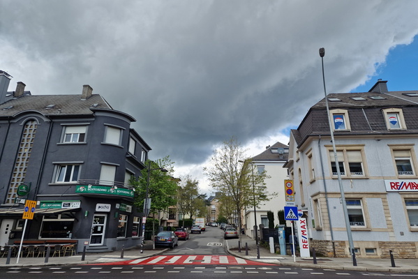 Threatening sky in the city