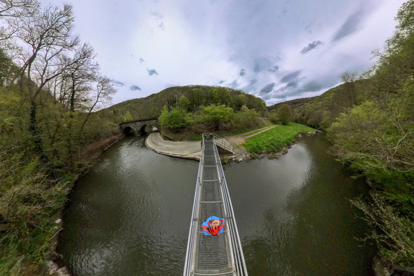 Foot bridge on the Wiltz River, Kautenbach