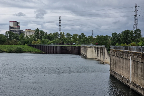 Lock on the Rhine river