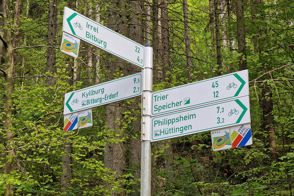 Cycling directions near Bitburg