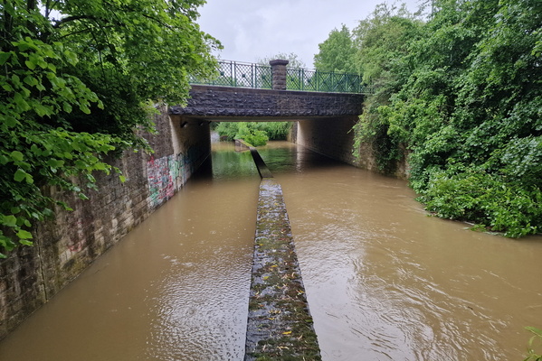 Flooded underpass