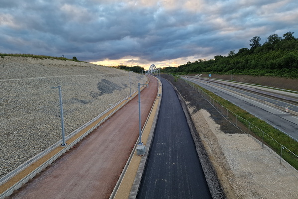 New railway construction near Hesperange