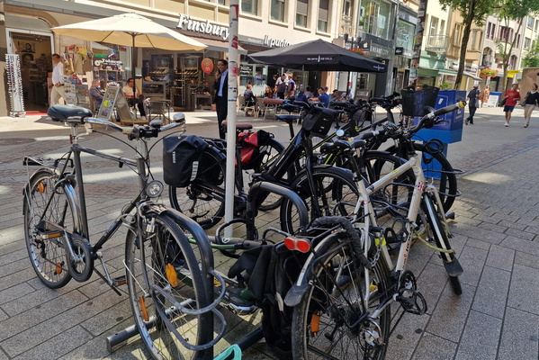 Bike parking in town