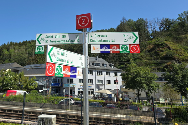 New cycling sign in Troisvierges