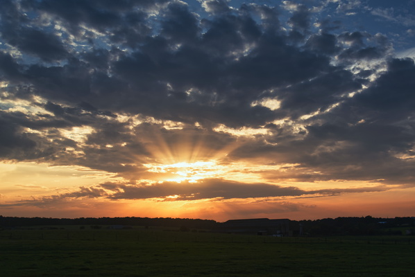 Sunlight through the clouds