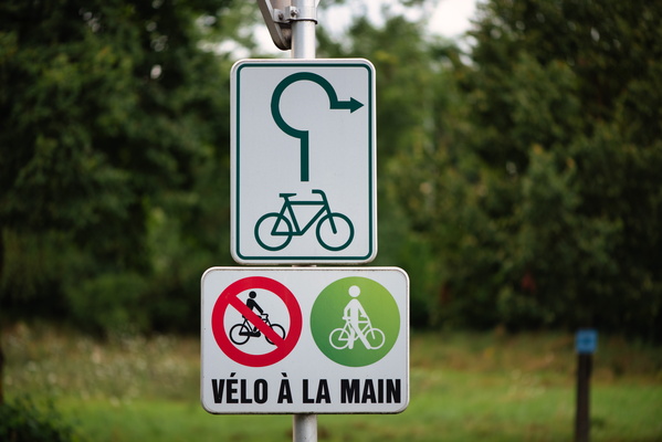 The cycleway where cycling isn't allowed