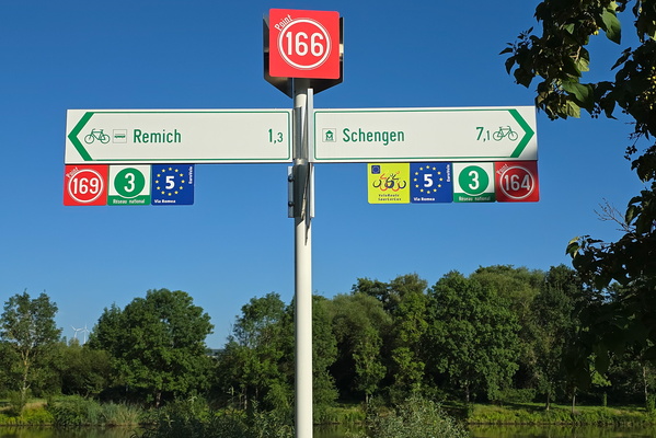 Does anyone understand those numbers? (EuroVelo5's direction is 