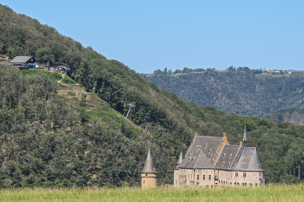 Partly hidden Vianden castle
