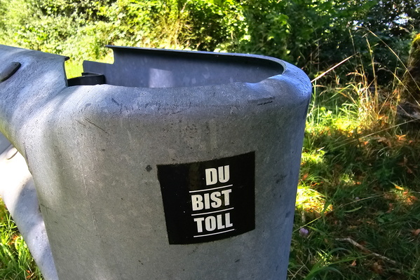 You are great: reward on a sticker after a long climb