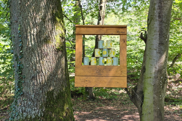Just some cans hanging in the trees