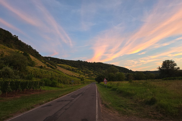 The sky's painted farewell