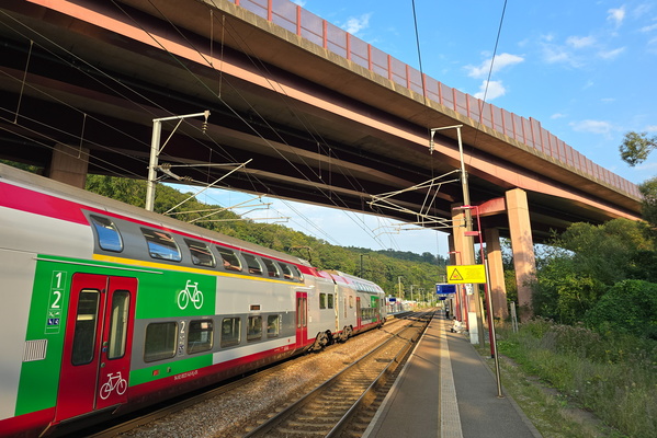 End of Vëlosummer loop, back to town by train