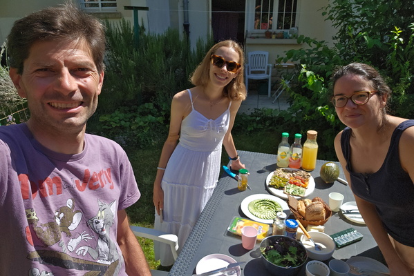 Our great lunch in the garden