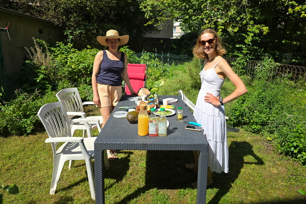 Our great lunch in the garden