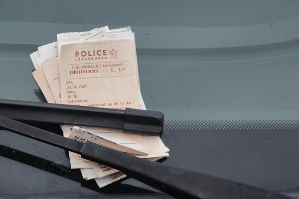 Parking ticket pile-up, Luxembourg style