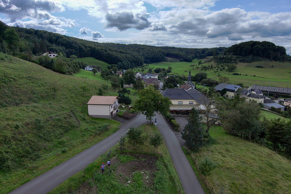 Aerial view of Bigelbach roads and us