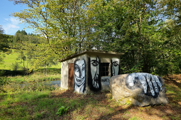 Who put faces on the shed?