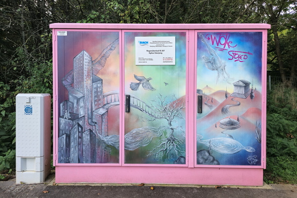 Let's meet at the painted power box