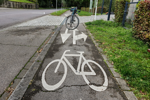 Bike path or optical illusion?