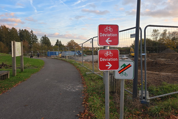 Bike path detour? more like a bike path diversion!