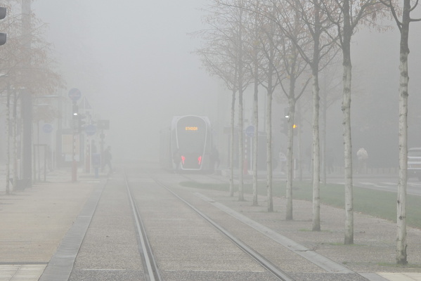 Ghost train on the tracks