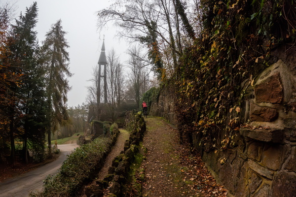 Just a casual stroll, uphill, on a bike