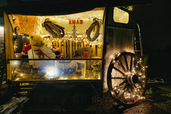 Santa's sleigh got a flat tyre!