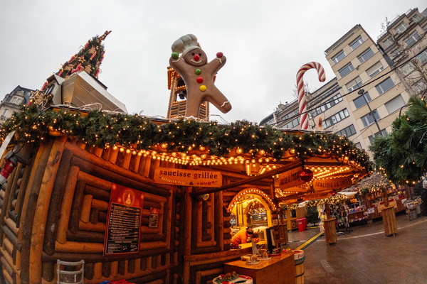 Gingerbread man's Christmas market adventure