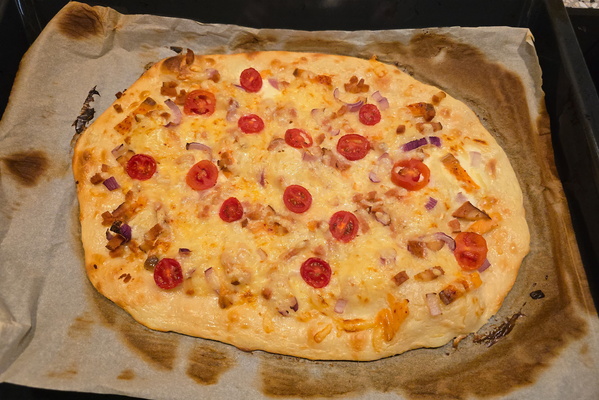 Flammkuchen, post baking